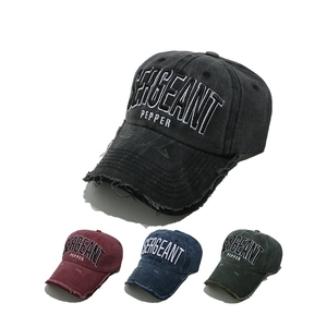 Vintage Washed Cotton Baseball Cap Distressed Retro Embroidery Letter Streetwear Sun Hat For Men Unisex