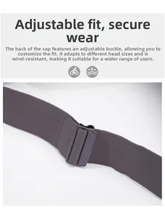 Close-up of adjustable buckle and strap detail for outdoor sun visor hat size adjustment