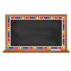 Colorful pencil-themed bulletin board border sticker for classroom and office decoration