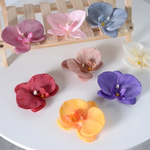 Teste di orchidee artificiali in vari colori per decorazioni fai-da-te e artigianato