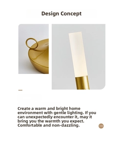 Detail of golden metal base and frosted white lampshade on modern touch lamp