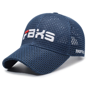 Navy blue breathable mesh baseball cap with PBKS embroidery and curved sun visor