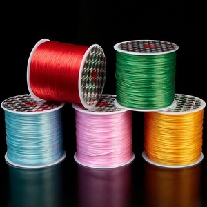 Flat Elastic Crystal String Beading Cord Colorful Stretchy Polyurethane Thread For DIY Jewelry Bracelet Necklace