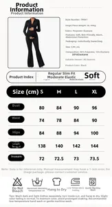 Size chart for maternity jumpsuit detailing bust, waist, hips, and inseam measurements