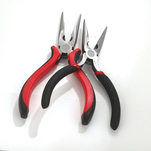 DIY jewelry pliers tool set with red and black handles in professional carbon steel