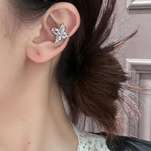 Cross Zircon Ear Cuff Copper Non Piercing Ear Bone Clip Fashion Sweet Cool Jewelry For Women Silver Color