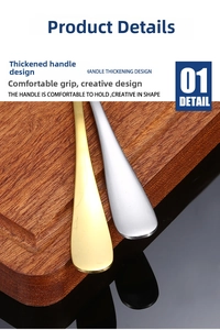 Makrodetail des verdickten Griffs aus 410er Edelstahl in Gold- und Silberfinish