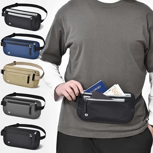 RFID Blocking Travel Money Belt Slim Passport Holder Waterproof Nylon Waist Bag Anti Theft Security Pouch For Men Women