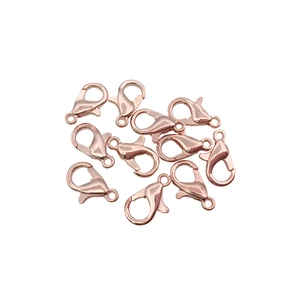 Bulk rose gold lobster clasps in 12mm zinc alloy for DIY jewelry making and crafts