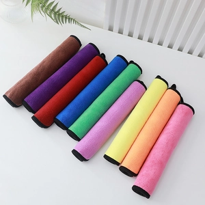 Thick microfiber car cleaning cloths in nine colors with soft coral fleece texture