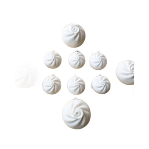 Set di ciondoli squishy a forma di panino in morbida schiuma PU bianca realistica