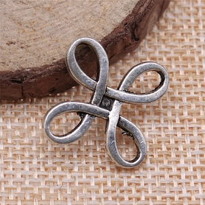 Antique silver Celtic knot connector pendant 18x23mm for DIY jewelry making