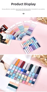Detailed view of Morandi translucent PET index tabs for notebooks and journaling