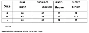 Detailed size chart for sexy letter print bodysuit showing bust and length in cm