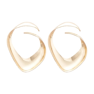 Orecchini geometrici dorati con design a cerchio aperto irregolare per un look moderno