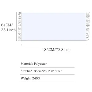 Spécifications de taille de l'écharpe douce à carreaux en fibre de polyester