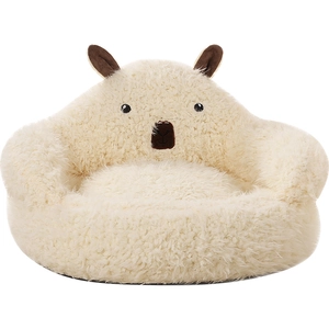 Pluche huisdierbed in capybara-vorm met zacht fleece voor katten en honden