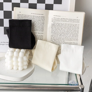 Three pairs of cotton crew socks in black, beige, and white colors for women