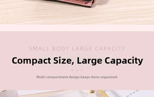 Detail showing high-quality stitching and multi-compartment design of pink leather wallet