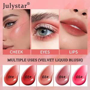 Fard à joues liquide velouté multi-usage pour joues yeux et lèvres en 5 tons