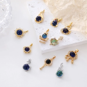 Vintage Copper Temperature Sensing Pendant Necklace For Women Color Changing Stone Luxurious Zircon Jewelry Niche Design Accessory