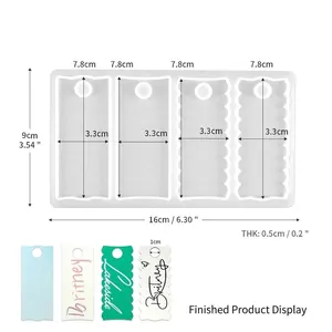 Moule en silicone pour plaques de gobelet 40oz avec quatre modèles et dimensions précises