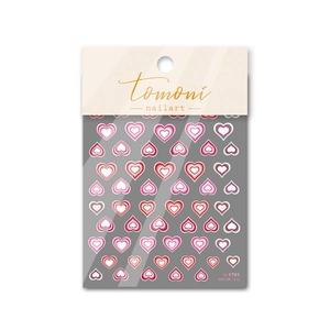 Pegatinas para uñas con degradados de corazones rosa y rojo, película ultrafina