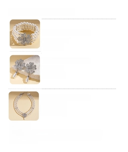 Detailed size chart and specifications for baroque flower pearl jewelry set in silver