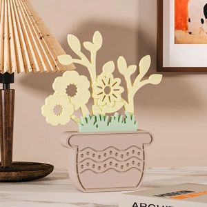 Stampo in silicone floreale 3D per vasi di fiori fai-da-te e decorazione d'interni