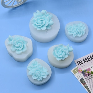 Moules 3D en silicone floral pour résine et bougies avec textures de pétales réalistes
