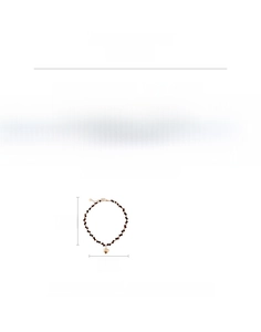 Detailed dimension guide for 18k gold tiger eye heart necklace showing size and weight