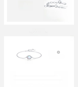 Detailed specs of S925 sterling silver moonstone bracelet with 16+3cm adjustable chain