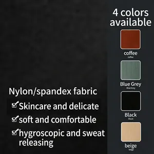Pantalon de yoga rayé à taille haute en coloris café, bleu-gris, noir et beige