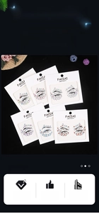 Detailed view of self-adhesive acrylic face jewels and crystal eye gems in vibrant colors