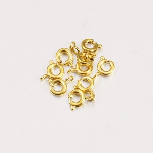 Fermoirs à ressort dorés en acier inoxydable 316L pour la création de bijoux DIY