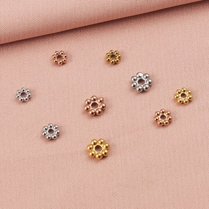 Edelstahl Schneeflocken Abstandsperlen in Gold, Silber und Roségold für DIY Schmuck
