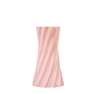 Pink minimalist twisted spiral ceramic vase for floral arrangements home decor centerpiece