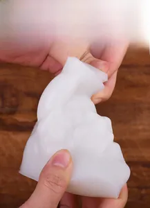 Macro shot showing the high flexibility and durable texture of the silicone candle mold