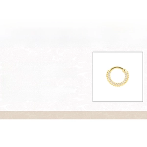 Detailed specifications for 925 sterling silver 8mm gold plated nose ring with cubic zirconia