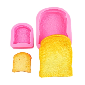 3D realistic toast bread silicone molds for DIY clay crafting and chocolate baking