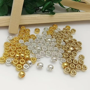 Brass Barrel Spacer Beads 14K Gold Plated Cylindrical Large Hole DIY Jewelry Making Bracelet Necklace Accessories Smooth