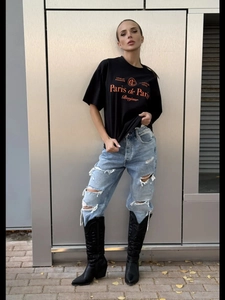 T-Shirt Γυναικείο Βαμβακερό Κοντό Μανίκι Στρογγυλή Λαιμόκοψη Μαύρο Γράμματα Casual Χαλαρό Streetwear Καλοκαιρινό Μόδα
