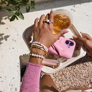 Ensemble de bracelets de luxe en acier inoxydable avec cristaux violets et perles