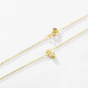 Minimalist S925 sterling silver heart lock necklace with sparkling diamond-set pendant