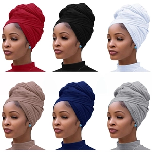 Milk silk headscarf set in six solid colors for women with soft stretch fabric