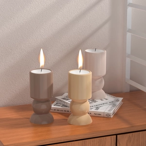 Dreiteiliges geometrisches Silikon-Kerzenform-Set in Zylinder- und Kugelform