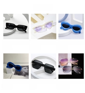 Collection of 2023 trendy oversized square sunglasses and Y2K cat-eye styles for unisex