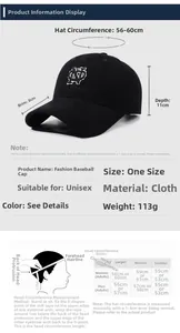 Guida alle taglie del cappello da baseball ricamato con circonferenza di 56-60cm