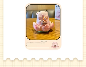 Figurine de cochon en résine mignonne lotus bureau ornement chanceux dessin animé sculpture