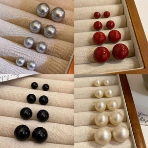 Elegant Artificial Pearl Stud Earrings With 925 Sterling Silver Earring Post Simple Versatile High End Jewelry For Women Fashion Niche Style